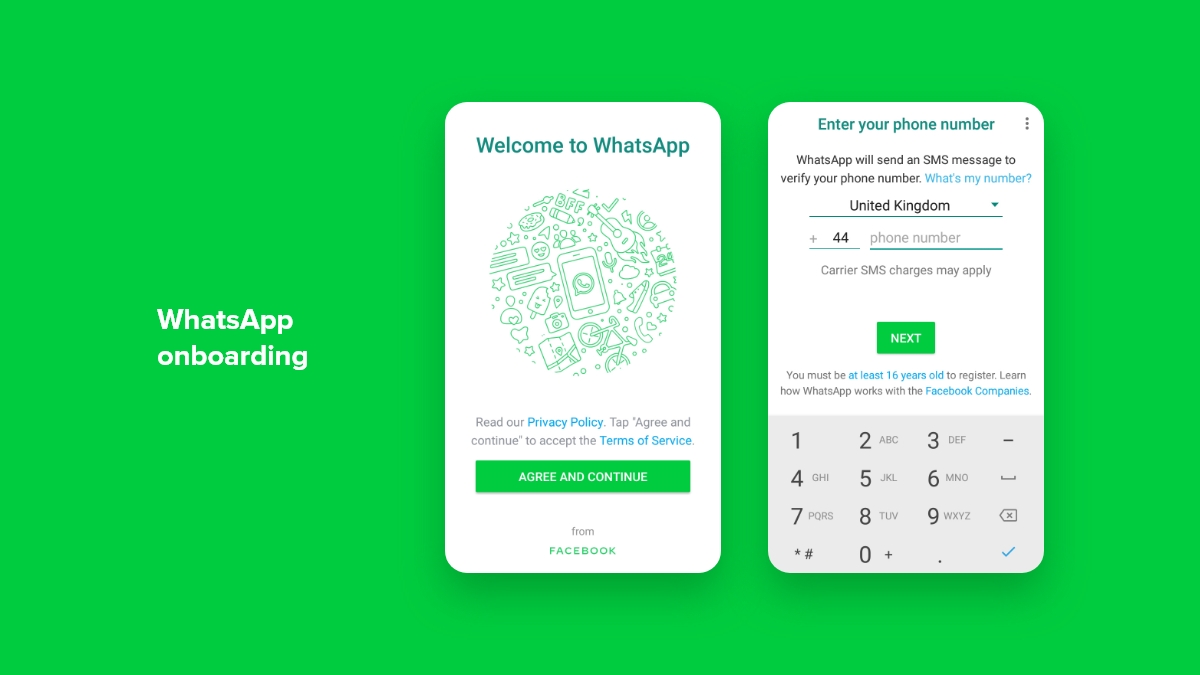 Whatsapp user onboarding