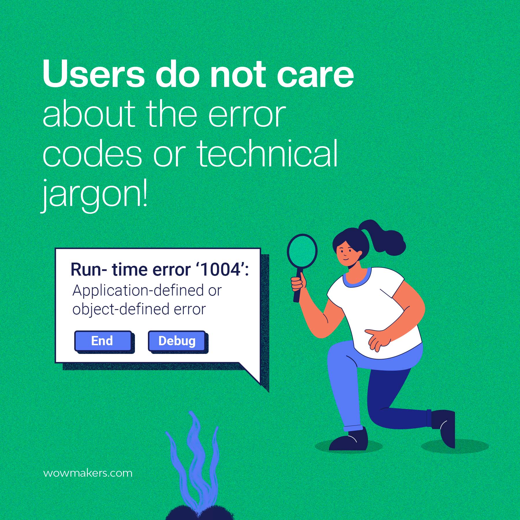 user friendly error messages - No to Technical codes