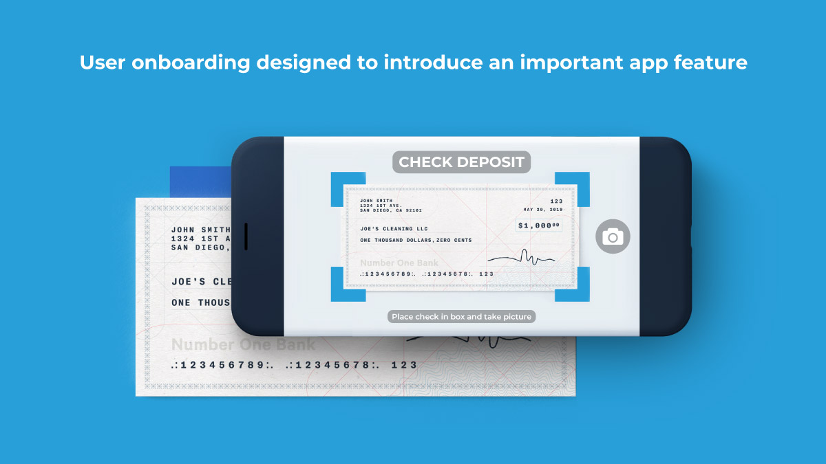 Onboarding designed to introduce new features in a banking app