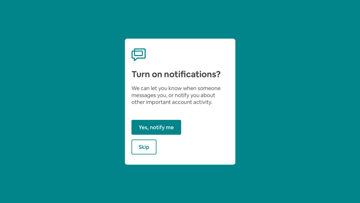 Turn on notification menu