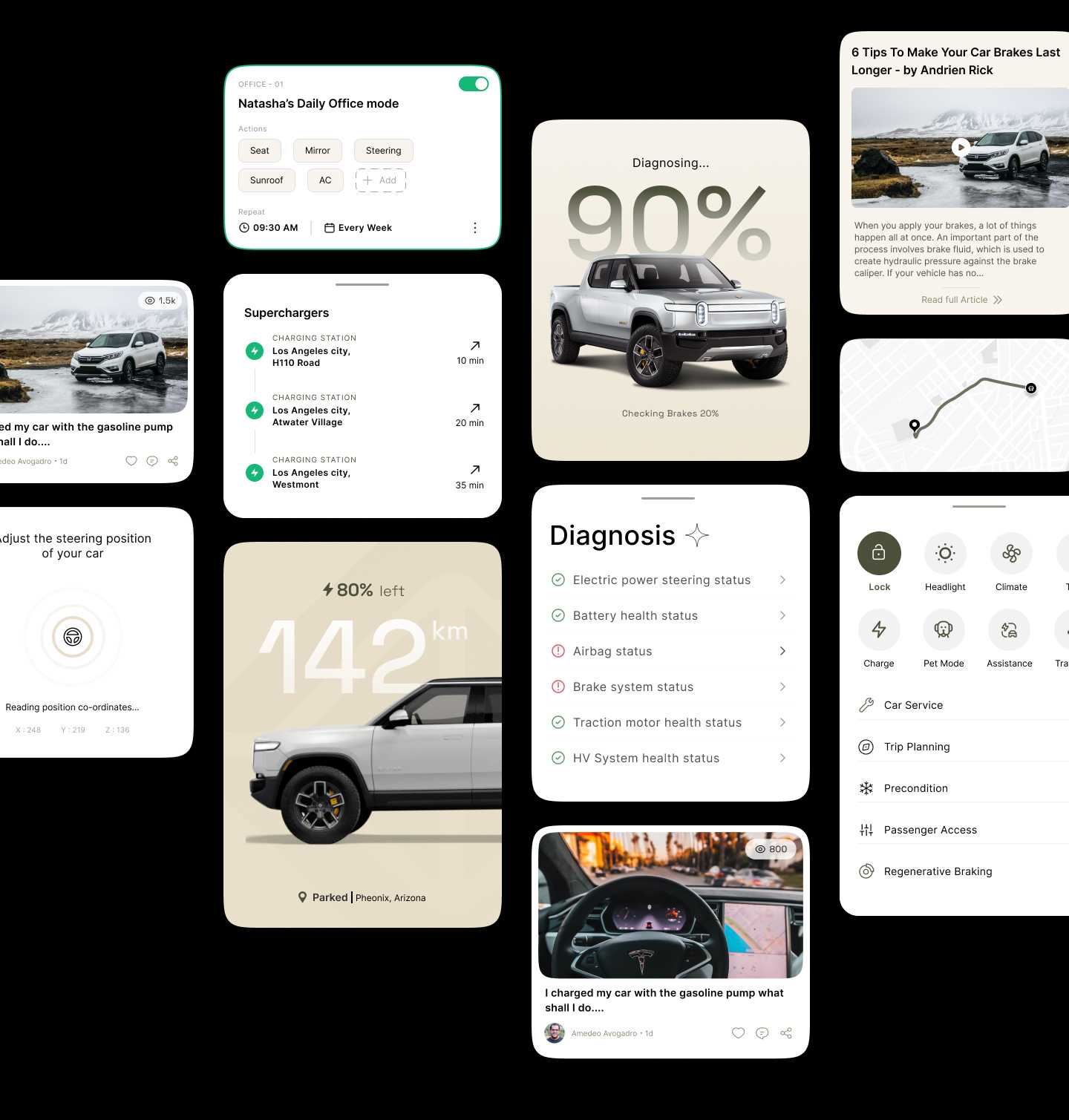 Electric Car Commute App UX/UI Case studies | WowMakers