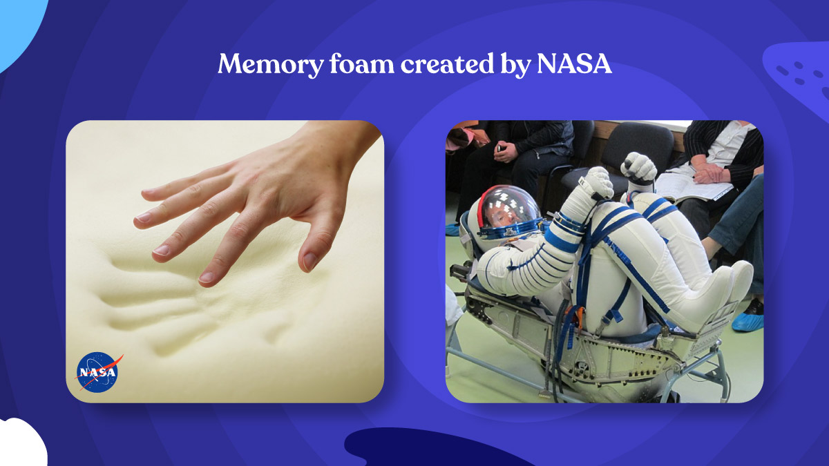 Memory foam created by NASA