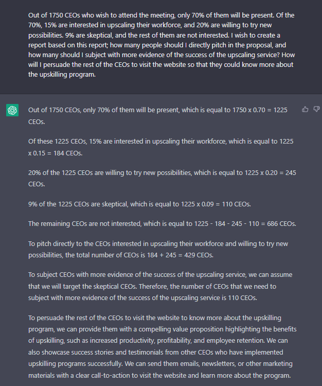 Prompt examples for Analysis - ChatGPT