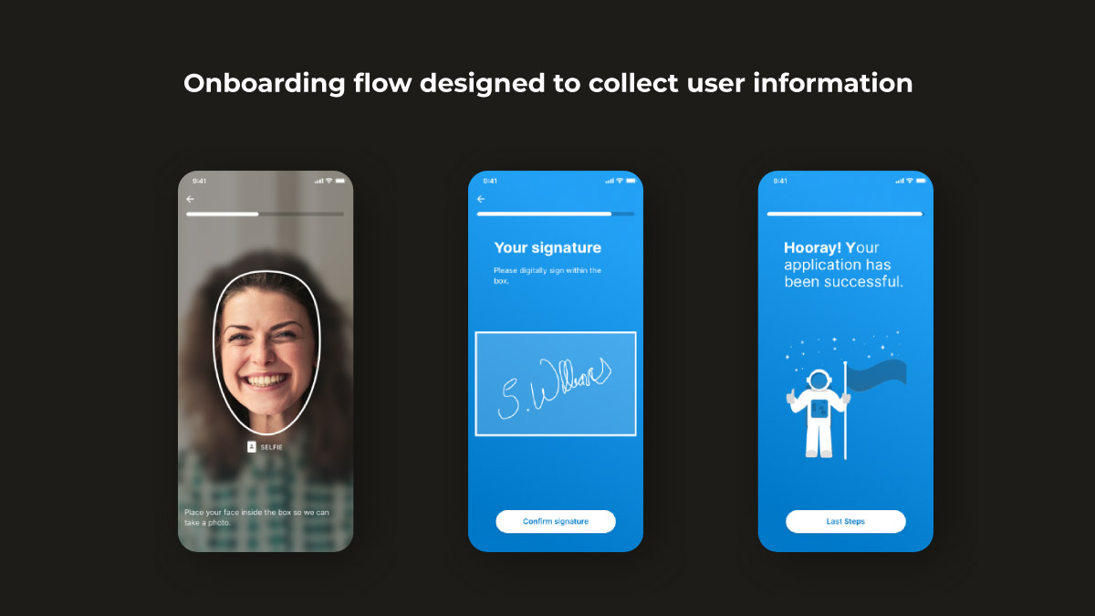 Banking app: user onboarding design